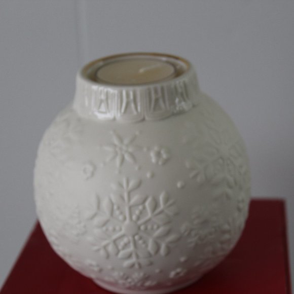 Lenox Ornamental Glow Snowflake Tealight Votive Holder EUC - Picture 3 of 7